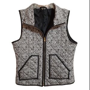 E2 Clothing Vest Quilted Herringbone Front Zipper Pockets size Medium